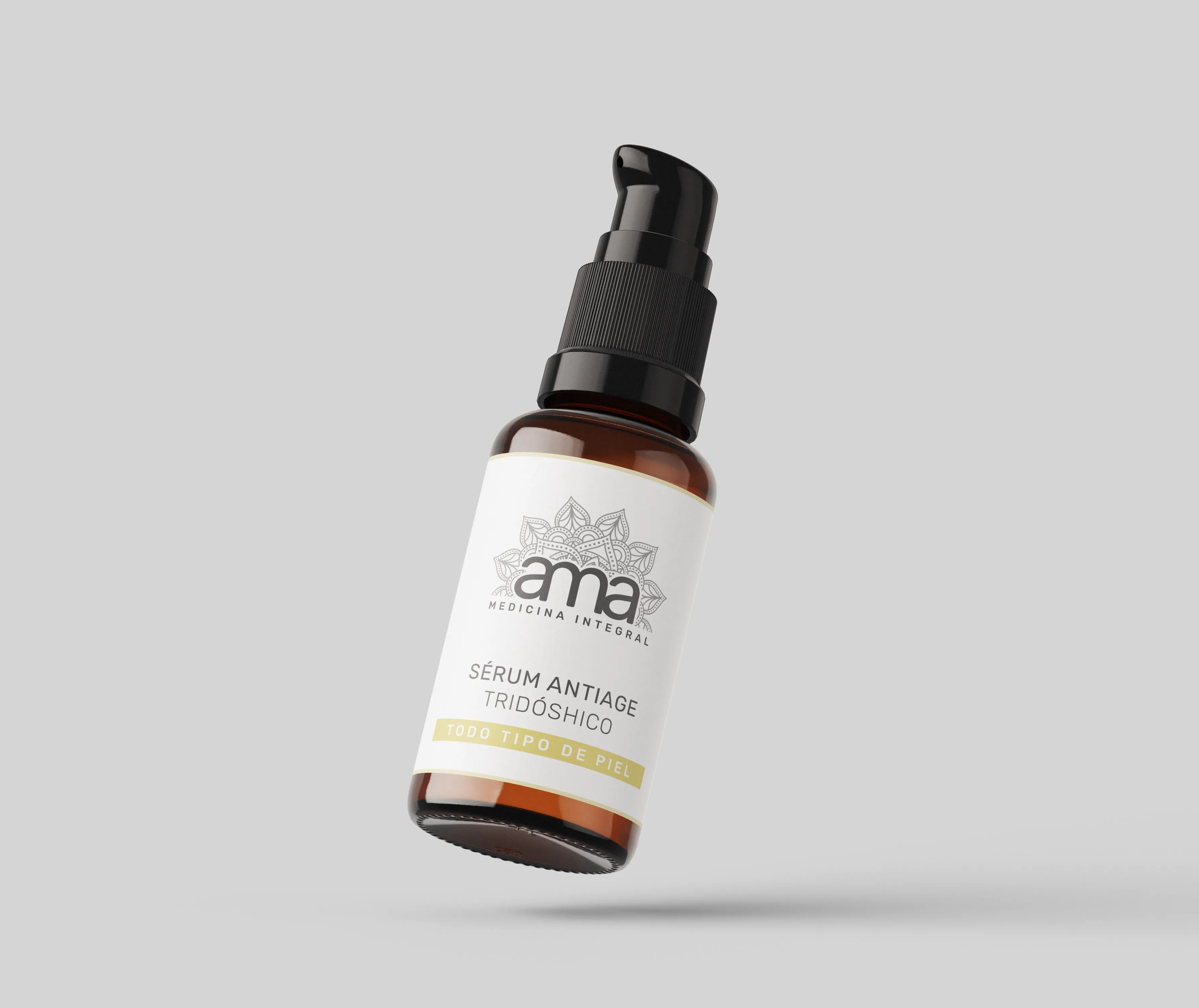 Ama — packaging sérum, fórmulas tridóshicas