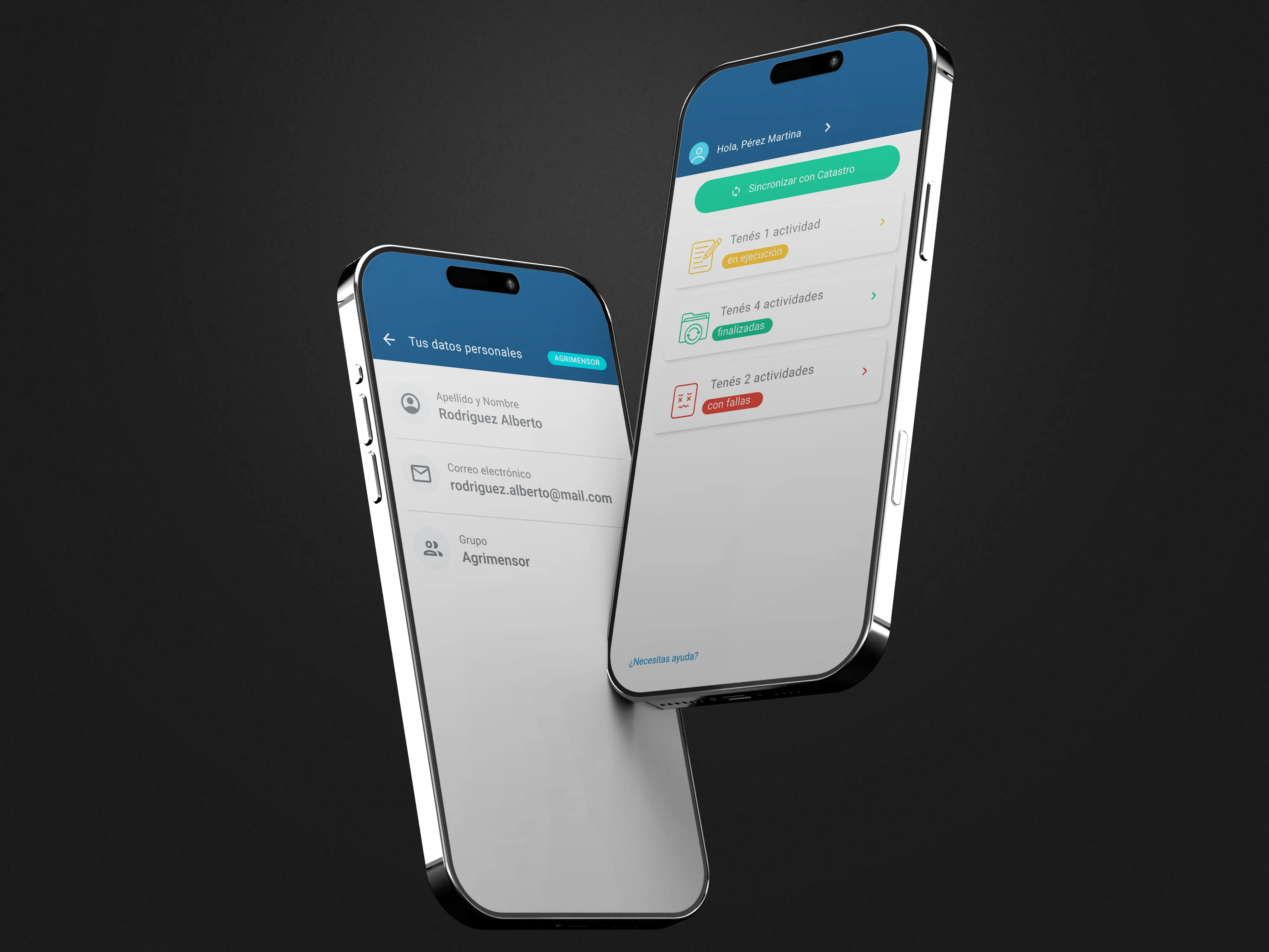 App Formosa — datos de perfil y sincronización de tareas