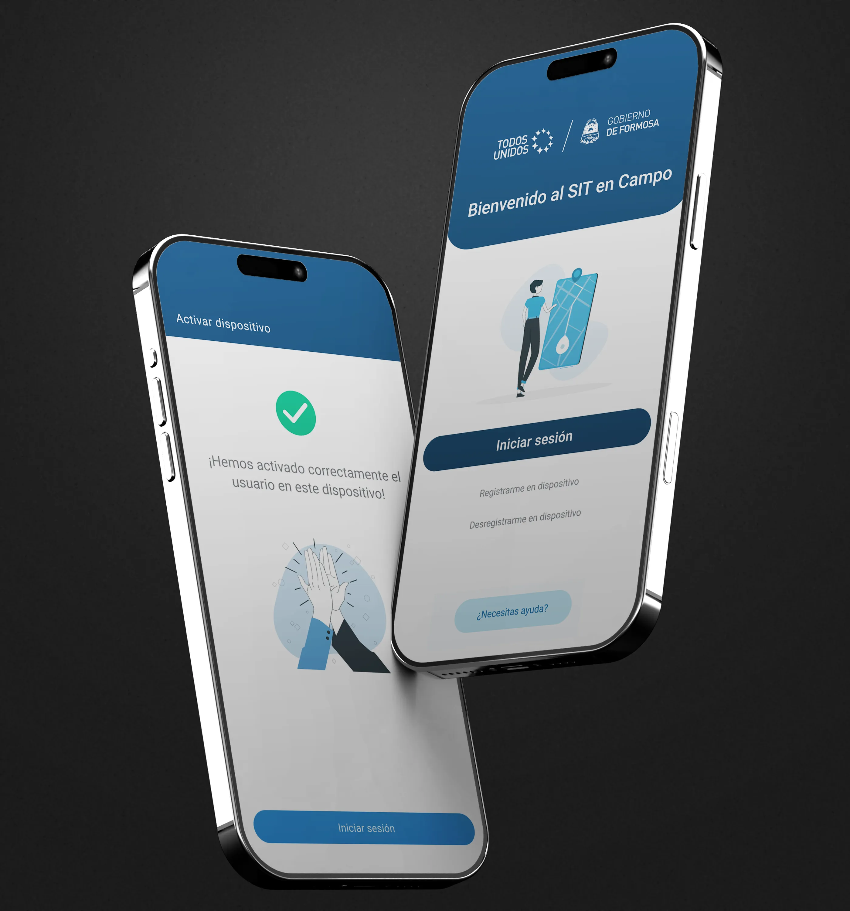 App Formosa — bienvenida y registro de dispositivo