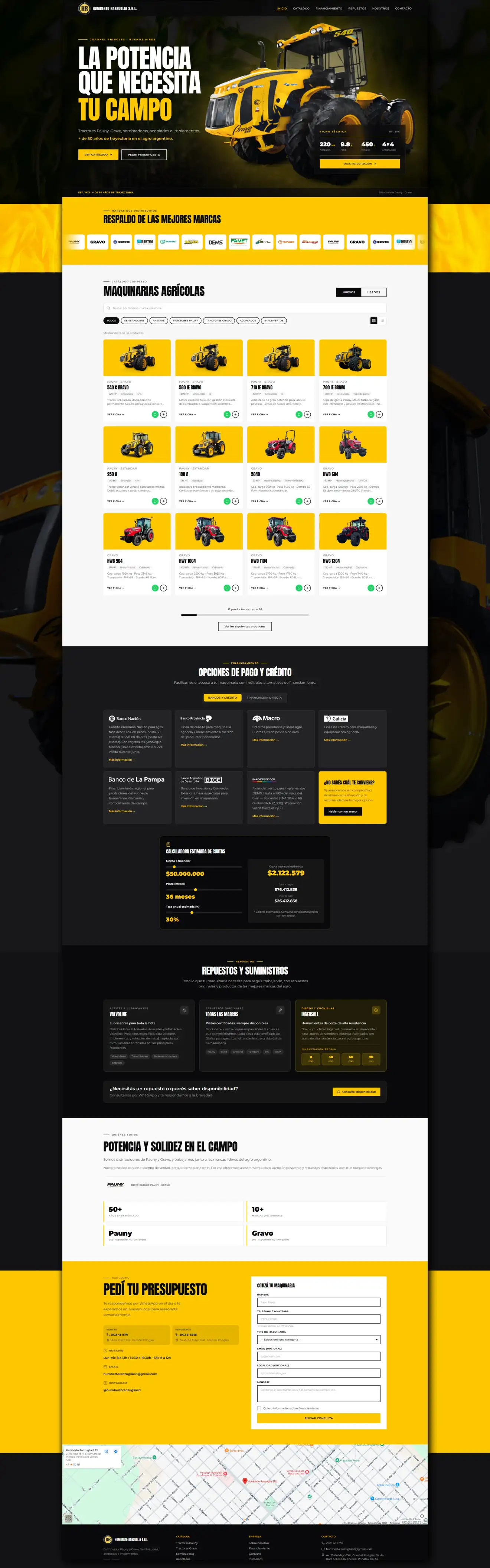 Ranzuglia SRL — landing page maquinaria agrícola